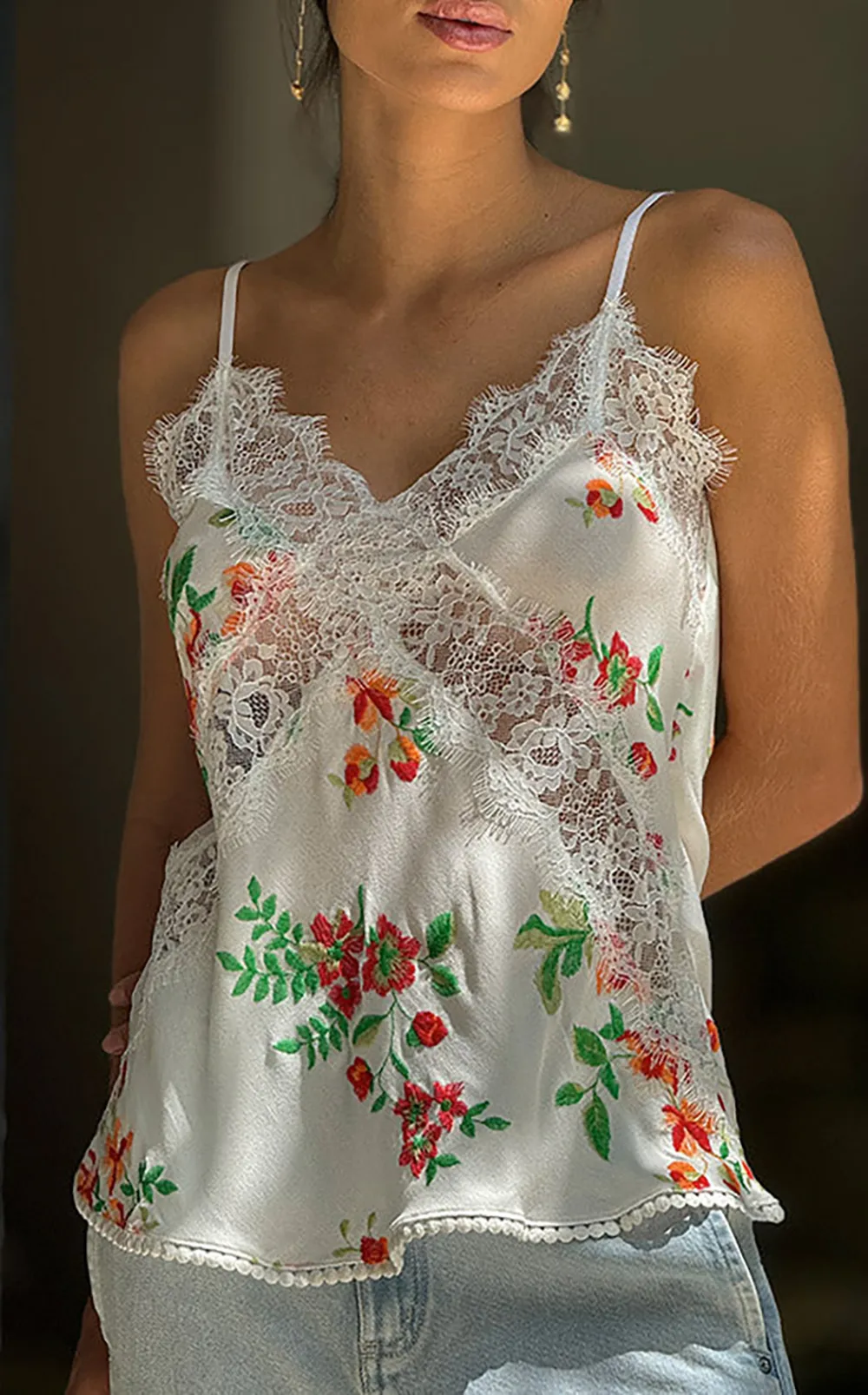 Embroidered Tank Top