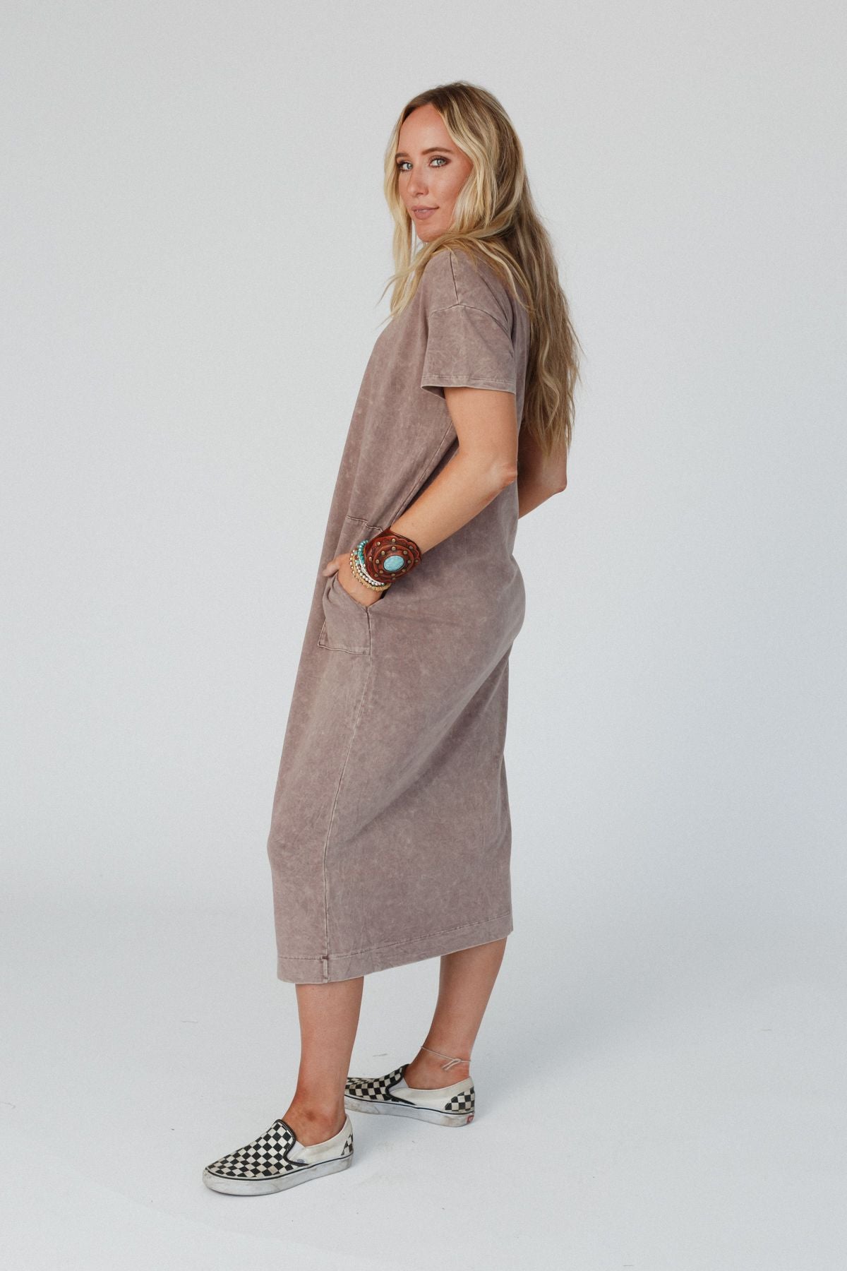 Long Weekend Maxi Tee Dress - Ash Mocha