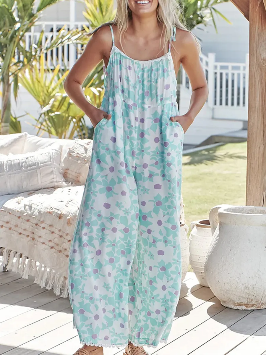 Floral camisole jumpsuit