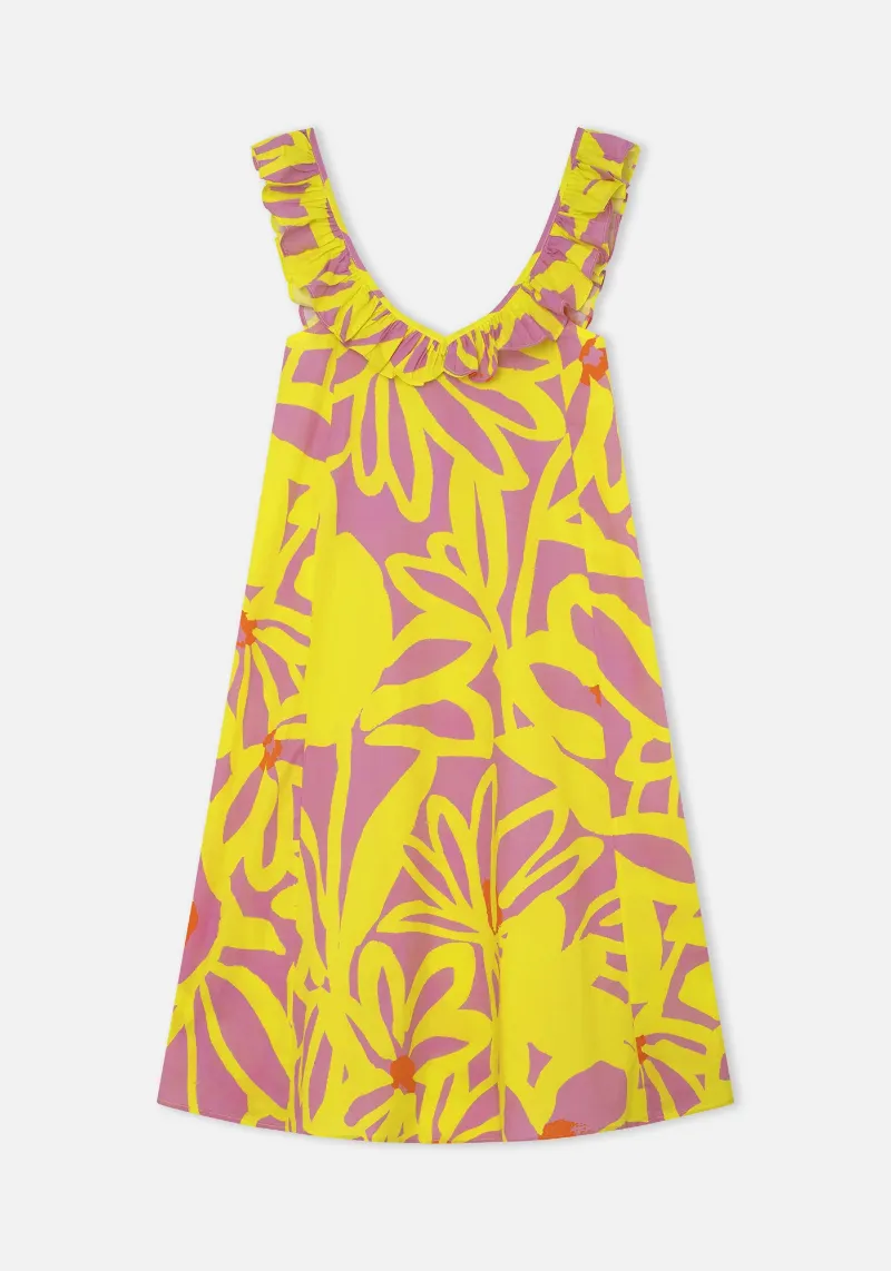 YELLOW FLORAL PARRA DRESS