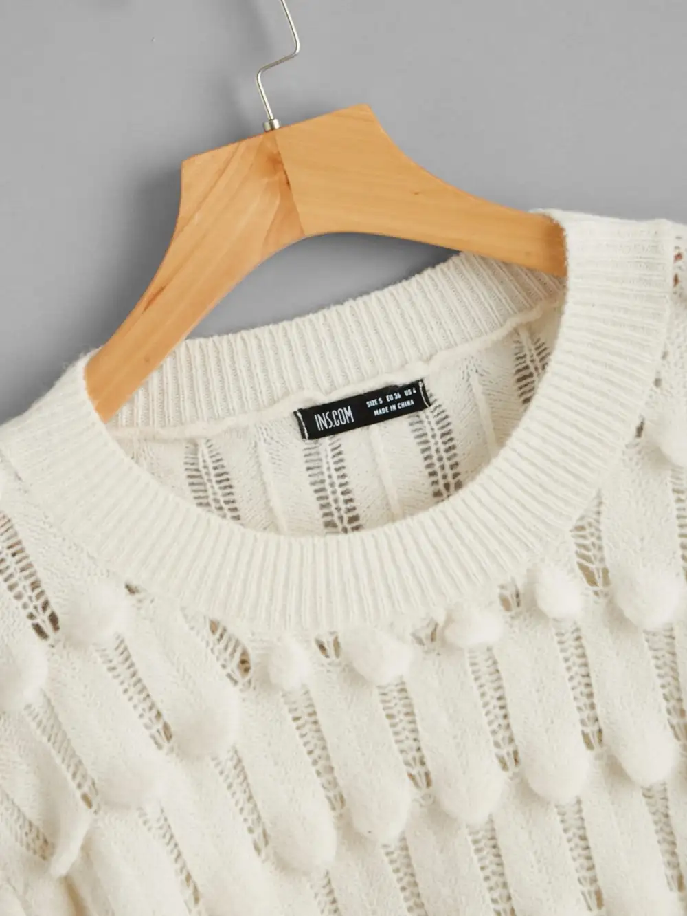 Bell Sleeve Pointelle Knit Sweater