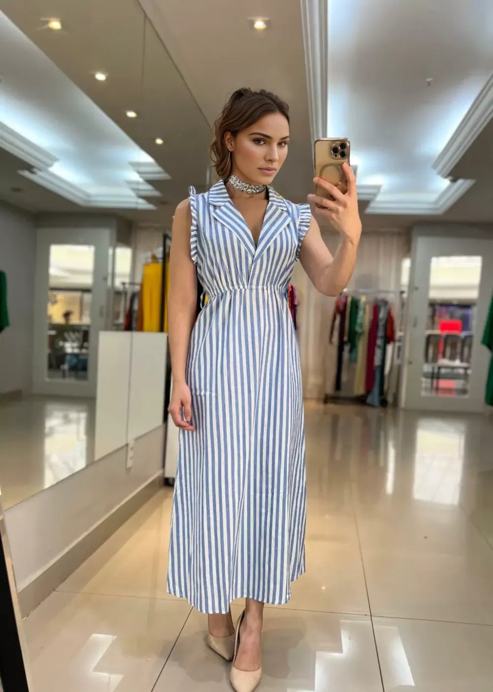 Elegant and stylish casual midi dress