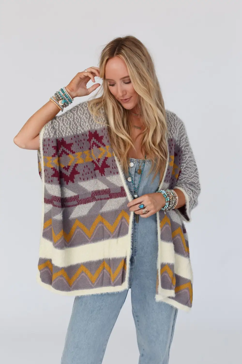 Belize Kimono Sleeve Cardigan - Burgundy