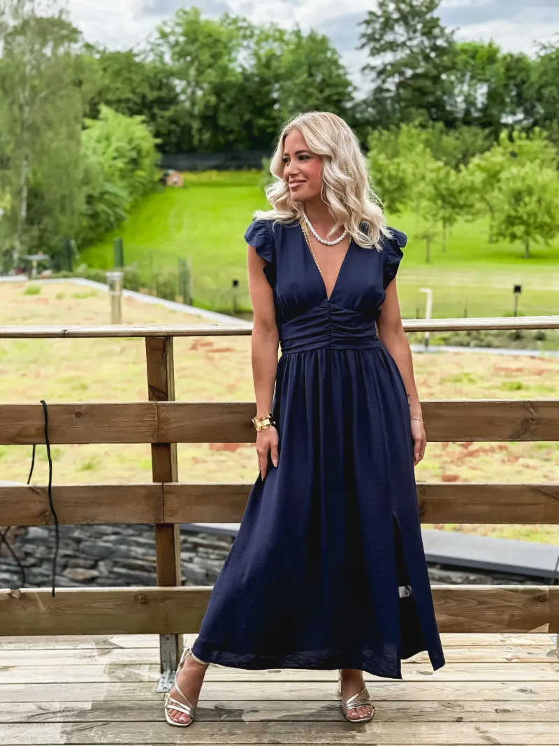 JANIE LONG DRESS - NAVY BLUE