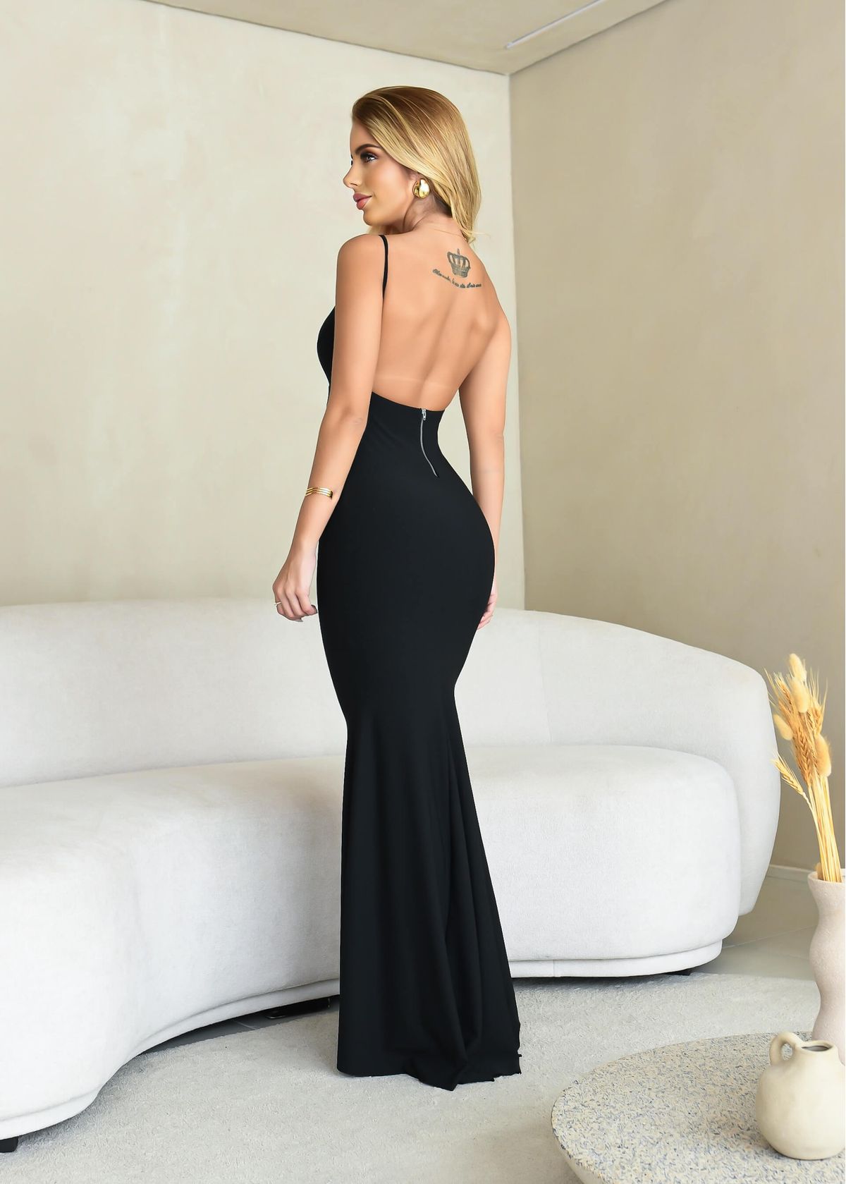 Mermaid Long Dress with Thin Straps