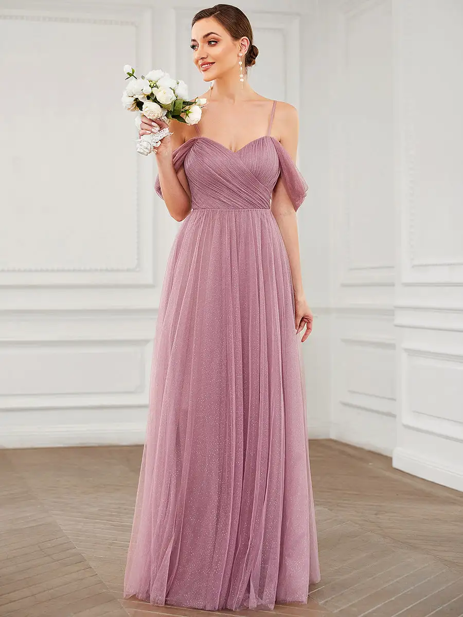 Sweetheart Neckline Spaghetti Strap Wholesale Bridesmaid Dresses