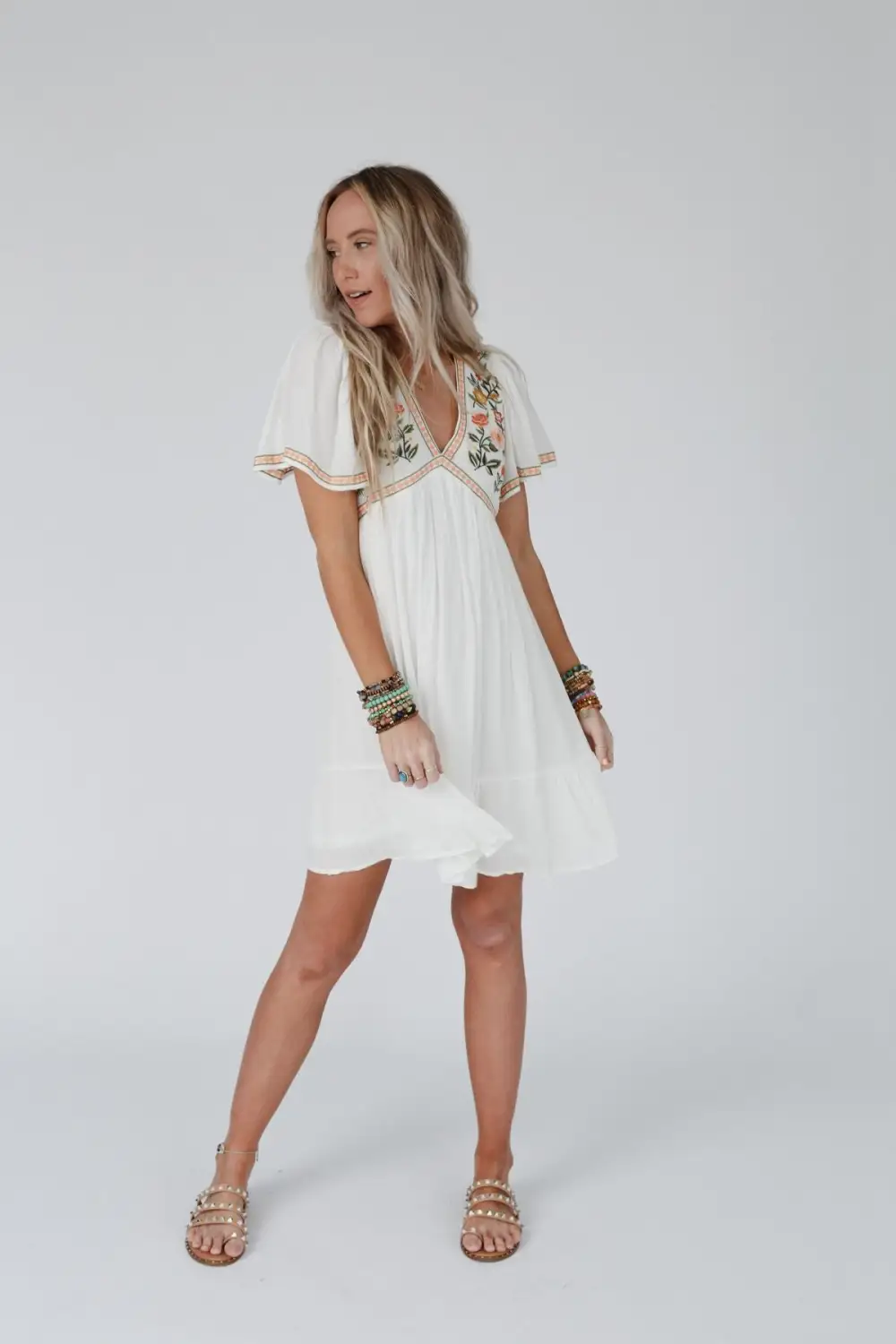 Magdaline Mini Dress - Ivory